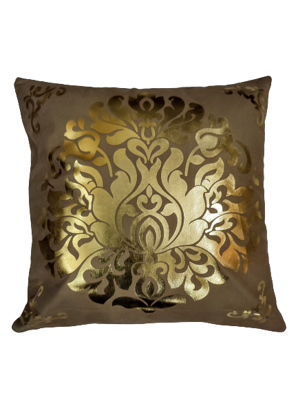 Luxury Gold Foil Print Cushion Cover
