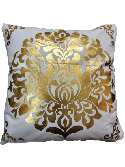 Luxury Gold Foil Print Cushion Cover