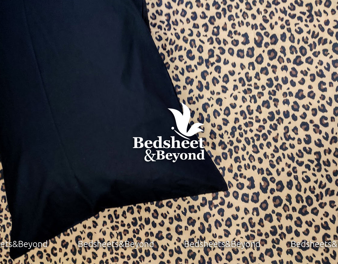 Export Quality Cotton Bed Sheet King Size-3-Piece-cheetah print