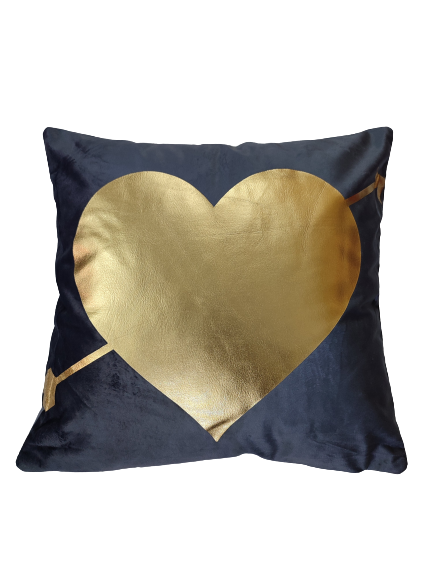 Luxury Velvet Gold Foil Print Cushion Cover