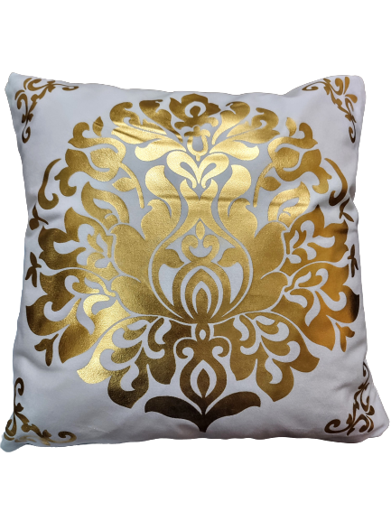 Luxury  Gold Foil Print Cushion Cover