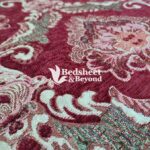 Velvet-And-Jacquard-Bedsheet-4 Piece Set